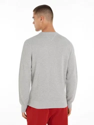 TOMMY HILFIGER Pullover 'ESSENTIAL' STEUERKREUZ Grau