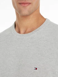 TOMMY HILFIGER Pullover 'ESSENTIAL' STEUERKREUZ Grau