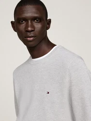 TOMMY HILFIGER Pullover 'ESSENTIAL' STEUERKREUZ Grau