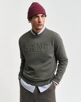 Gant Sweatshirt EMBOSSED C-NECK SWEAT grün Gant Sweatshirt EMBOSSED C-NECK SWEAT grün