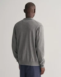 Gant Strickjacke CLASSIC COTTON V-CARDIGAN grau/dunkelgrau melange