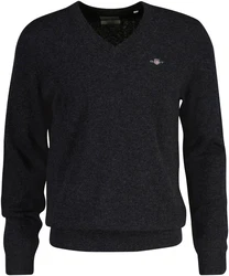 Gant V-Ausschnitt Pullover EXTRAFINE LAMBSWOOL V-NECK Dunkelgrau/Dunkelblau/Schwarz/Blau/Grau