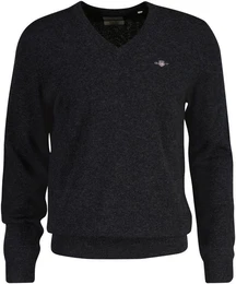 V-Ausschnitt-Pullover EXTRAFINE LAMBSWOOL V-NECK mit Logostickerei