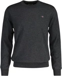 Gant Rundhalspullover CTN/WO C-NECK Dunkelgrau/Grau