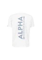 Alpha Industries T-Shirt Backprint T Reflective Print Weiß