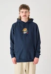 Cleptomanicx Hoodie Kapuzensweatshirt Boxy Hooded WTFISH blau/dunkelblau