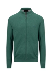 FYNCH-HATTON Strickjacke Cardigan-Zip Dunkelgrün/Türkis/Grün