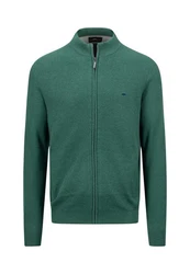 FYNCH-HATTON Strickjacke Cardigan-Zip Dunkelgrün/Türkis/Grün