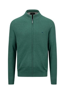 FYNCH-HATTON Strickjacke Cardigan-Zip Dunkelgrün/Türkis/Grün
