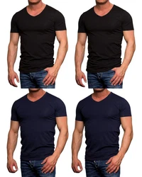 Jack & Jones T-Shirt V-Neck (Spar Set, 4er-Pack) Dunkelblau