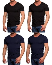 Jack & Jones T-Shirt V-Neck (Spar Set, 4er-Pack) Dunkelblau