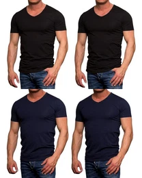 T-Shirt (Spar Set, 4er-Pack) V-Neck