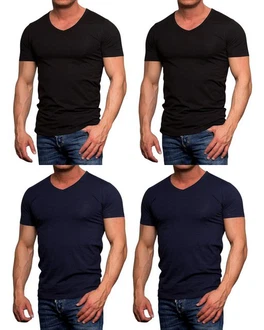 Jack & Jones T-Shirt V-Neck (Spar Set, 4er-Pack)