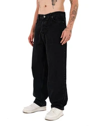 Denim Distriqt Relax-fit-Jeans Herren Baggy Jeans (16895) Schwarz (16877)