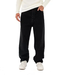 Denim Distriqt Relax-fit-Jeans Herren Baggy Jeans (16895) Schwarz (16877)