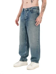 Denim Distriqt Relax-fit-Jeans Herren Baggy Jeans (16895) Blau (16880)