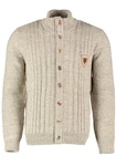 OS-Trachten Strickjacke Fenari Beige/Khaki/Dunkelrot