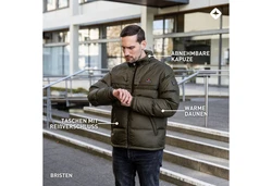Höhenhorn Bristen Herren Daunen Winter Jacke Dunkelgrün/Khaki