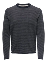ONLY & SONS Strickpullover ONSNIGUEL REG 12 STRIPE CREW KNIT 