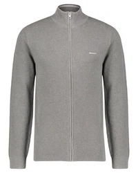 Gant Strickjacke Herren (1-tlg) Grau/Hellgrau/Dunkelgrau