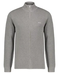 Gant Strickjacke Herren (1-tlg) Grau/Hellgrau/Dunkelgrau