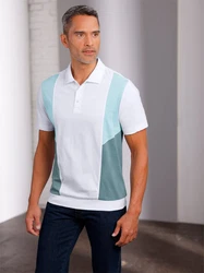 Sieh an! T-Shirt Poloshirt Grün/Weiß/Türkis/Mischfarben