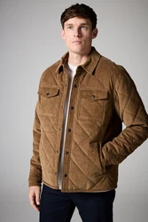 Next Cordjacke Cord-Hemdjacke Braun/Khaki