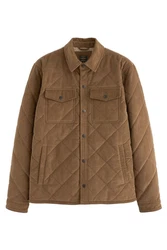 Next Cordjacke Cord-Hemdjacke Braun/Khaki
