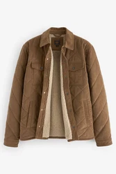 Next Cordjacke Cord-Hemdjacke Braun/Khaki
