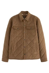 Next Cordjacke Cord-Hemdjacke Braun/Khaki