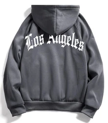 RMK Kapuzenpullover Hoodie Langarmshirt Los Angeles Dunkelgrau/Grau/Hellgrau/Dunkelblau