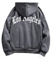 RMK Kapuzenpullover Hoodie Langarmshirt Los Angeles Dunkelgrau/Grau/Hellgrau/Dunkelblau