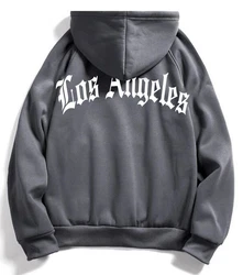 RMK Kapuzenpullover Hoodie Langarmshirt Los Angeles Dunkelgrau/Grau/Hellgrau/Dunkelblau