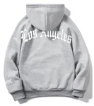 RMK Kapuzenpullover Hoodie Langarmshirt Los Angeles Hellgrau/Silber/Grau/Braun