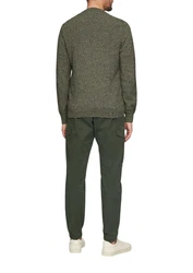 s.Oliver Strickpullover mit Logo in Melange-Optik Dunkelgrün/Grün