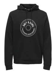 ONLY & SONS Hoodie ONSLAMER REG INTERLOCK SWEAT HOODIE Schwarz