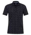 Redmond Poloshirt Druck Dunkelblau/Schwarz