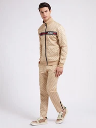 GUESS Sportsweatjacke KORBIN beige/rot/schwarz/wei