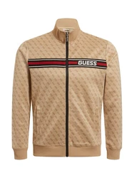 GUESS Sportsweatjacke KORBIN beige/rot/schwarz/wei