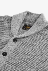 Next Strickjacke Regular Fit Schalkragen Grau/Hellgrau/Dunkelgrau