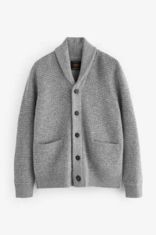 Next Strickjacke Regular Fit Schalkragen