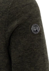 RedBridge Hoodie mit Kängurutasche hoher Kragen Grün