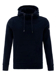 RedBridge Hoodie mit Kängurutasche hoher Kragen Dunkelblau/Blau
