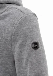 RedBridge Hoodie mit Kängurutasche hoher Kragen Grau