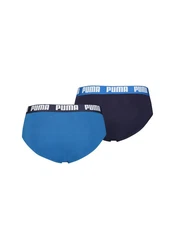 PUMA BODYWEAR BASIC BRIEF Logo Webbund Dunkelblau/Blau