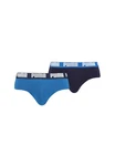 PUMA BODYWEAR BASIC BRIEF Logo Webbund Dunkelblau/Blau