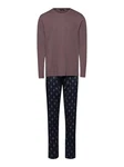 Hanro Pyjama Night & Day Lila/Rosa/Dunkelblau