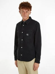 Jeanshemd REGULAR LINEAR SHIRT mit Logopatch