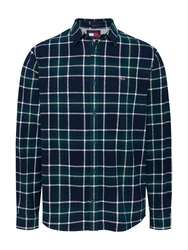Tommy Jeans Langarmhemd TJM REG CHECK FLANNEL SHIRT EXT Dunkelgrün/Türkis/Dunkelblau/Blau