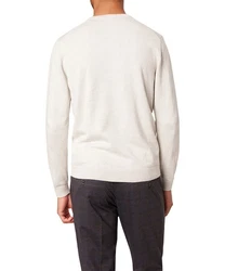 Pierre Cardin Strickpullover Rundhals Khaki/Beige/Weiß/Grau